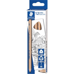 Staedtler Natural Jumbo Triangular HB Pencils - Box of 12