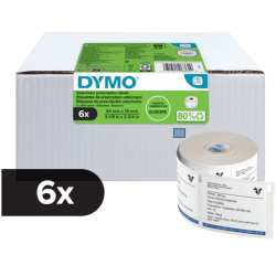 DYMO LabelWriter Veterinary Drug Labels - Pack of 6 - 70 x 54mm, 6 x 400 Labels