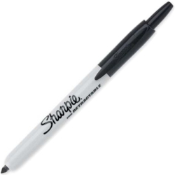 Sharpie Retractable Fine Point Permanent Marker UPC Black - Box of 12