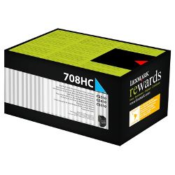 Lexmark 708H Cyan High Yield Prebate (70C8HC0) (Genuine)