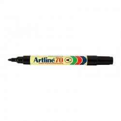 Artline 70 Permanent Marker 1.5mm Bullet Tip Black - Box of 12
