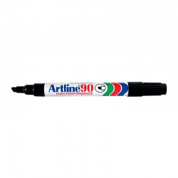 Artline 90 Permanent Marker 5mm Chisel Tip Black - Box of 12