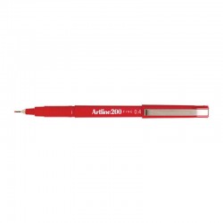 Artline 200 Fineliner Pen 0.4mm Red - Box of 12