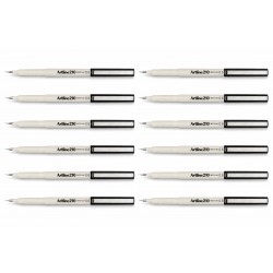Artline 210 Fineliner Pen 0.6mm Black - Box of 12