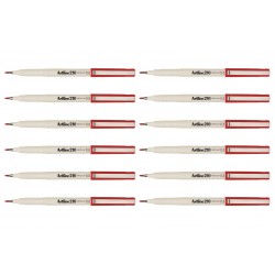 Artline 210 Fineliner Pen 0.6mm Red - Box of 12