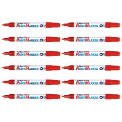 Artline 400 Paint Marker 2.3mm Bullet Tip Red - Box of 12