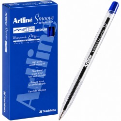 Artline Smoove Ballpoint Pen Medium Blue - Box of 12