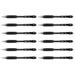 Artline Flow Retractable Ballpoint Pen Black - Box of 12
