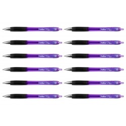 Artline Flow Retractable Ballpoint Pen Purple - Box of 12