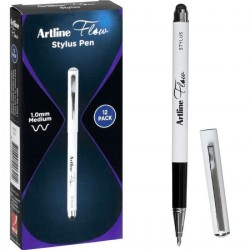Artline Flow Metal Barrel Stylus Pen Blue - Box of 12