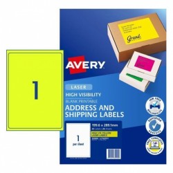 Avery Shipping Label L7167FY 1UP - Pack of 25