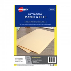 Avery Foolscap Manilla Folders Buff - Pack of 20
