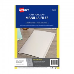 Avery Foolscap Manilla Folders Grey - Pack of 20