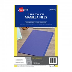 Avery Foolscap Manilla Folders Purple - Pack of 20