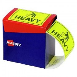 Avery Fluoro Yellow Heavy Labels 75 x 99.6mm - Pack of 750 - 1 Roll