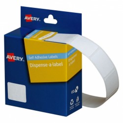 Avery White Rectangle Dispenser Stickers - 24 x 19 mm - 650 Labels - 1 Roll