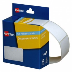 Avery White Rectangle Dispenser Stickers - 49 x 35 mm - 220 Labels - 1 Roll