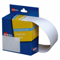 Avery White Rectangle Dispenser Stickers - 89 x 43 mm - 100 Labels - 1 Roll