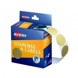 Avery Gold Dispenser Dot Stickers - 24 mm - 250 Labels - 1 Roll