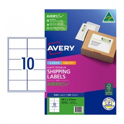 Avery Premium Shipping Labels with AveryEco L7173 - 99.1 x 57 mm 10UP - 1000 Labels - 100 Sheets