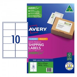 Avery Premium Shipping Labels with AveryEco L7173 - 99.1 x 57 mm 10UP - 1000 Labels - 100 Sheets