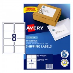 Avery Shipping Labels with Trueblock - 99.1 x 67.7 mm 8UP - 800 Labels - 100 Sheets