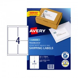 Avery Shipping Labels with Trueblock - 99.1 x 139 mm 4UP - 400 Labels - 100 Sheets