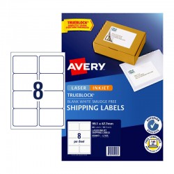 Avery eCommerce Shipping Labels - 99.9 x 67.7 mm 8UP - 80 Labels - 10 Sheets