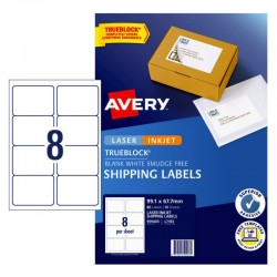 Avery eCommerce Shipping Labels - 99.9 x 67.7 mm 8UP - 80 Labels - 10 Sheets