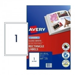 Avery Glossy Photo Label L7767 1UP - Pack of 25