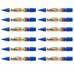 Artline 70 Permanent Marker 1.5mm Bullet Tip Blue - Box of 12