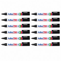 Artline 700 Permanent Marker 0.7mm Bullet Tip Black - Box of 12