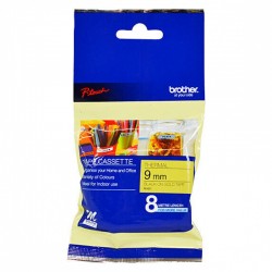 Brother M-821 Black on Gold Non-Laminated Label Tape - 9mm x 8m