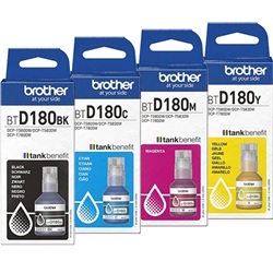 4 Pack Brother BTD180 Genuine Ink Bottles