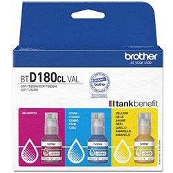 3 Pack Brother BTD180 Genuine Ink Bottles