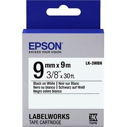Epson C53S653101 Black on White (LK-3WBN) (Genuine)