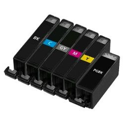 6 Pack Compatible Canon PGI-525BK/CLI-526 Bundle
