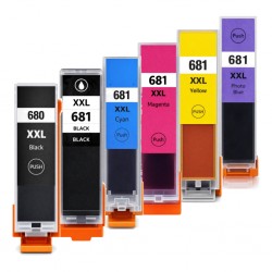 6 Pack Canon Compatible PGI-680XXLBK/CLI-681XXL Ink Cartridges