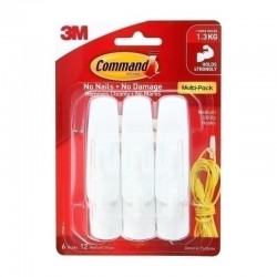 Command Hooks 17001VP-6PK Medium - Pack of 6