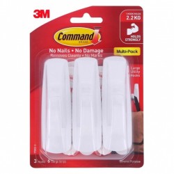 Command Hooks 17003VP Large - Pack of 3