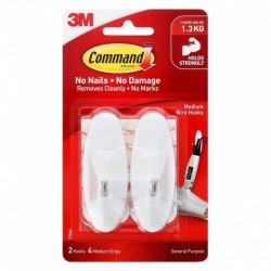 Command 17068 Medium Wire Hooks 2-Pack - Box of 4