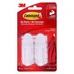 Command 17081 Medium Designer Hooks - Pack of 12