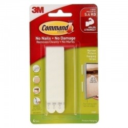 Command 17207 4-Pack Narrow Picture Hanging Strips - Box of 6