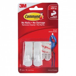 Command 17002 Small Hooks 2-Pack - Box of 6