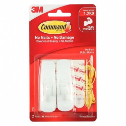 Command 17001 Medium Hooks 2-Pack - Box of 6