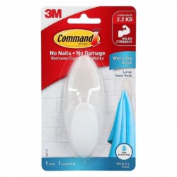Command WET17ES Large Wet Area Towel Hook - Box of 4