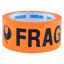 Cumberland Fragile Tape 46Mics 48mm x 66m Orange