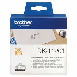 3 Pack Brother DK-11201 Black on White Address Label Roll - 29mm x 90mm, 400 Labels