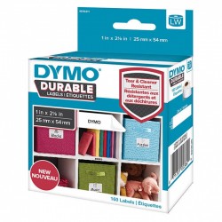 DYMO 1976411 Black on White Durable LabelWriter Label Roll - 25mm x 54mm, 160 Labels, 1 Roll