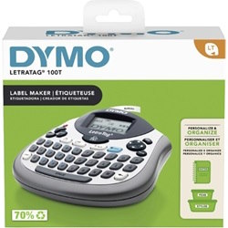 DYMO LetraTag 100T Silver Handheld Direct Thermal Label Maker